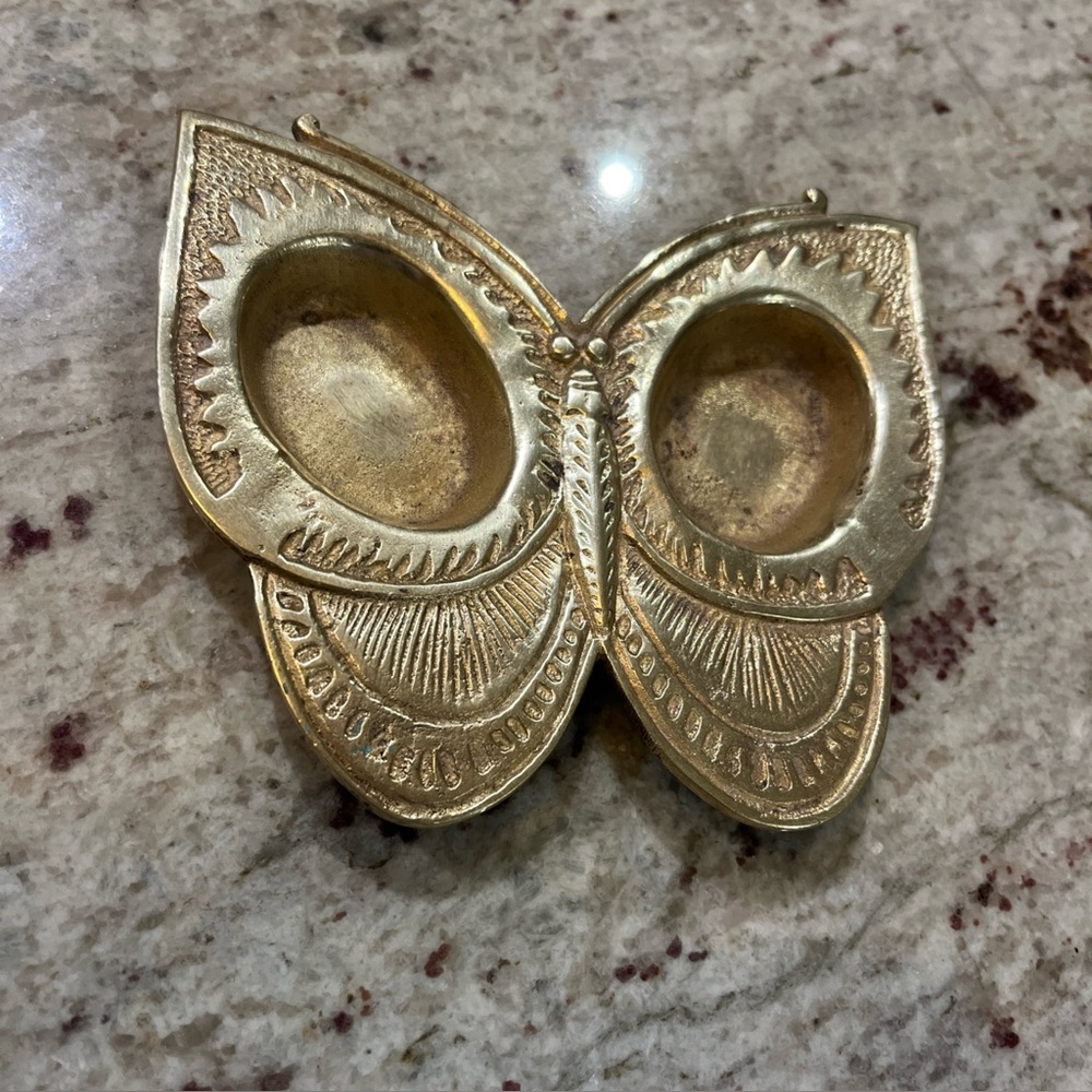 Vintage Brass Butterfly 🦋 Trinket Jewelry Holder